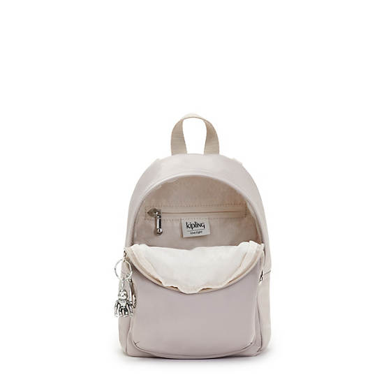 Kipling Delia Compact Metallic Convertible Sırt Çantaları Beyaz | TR 1656YX